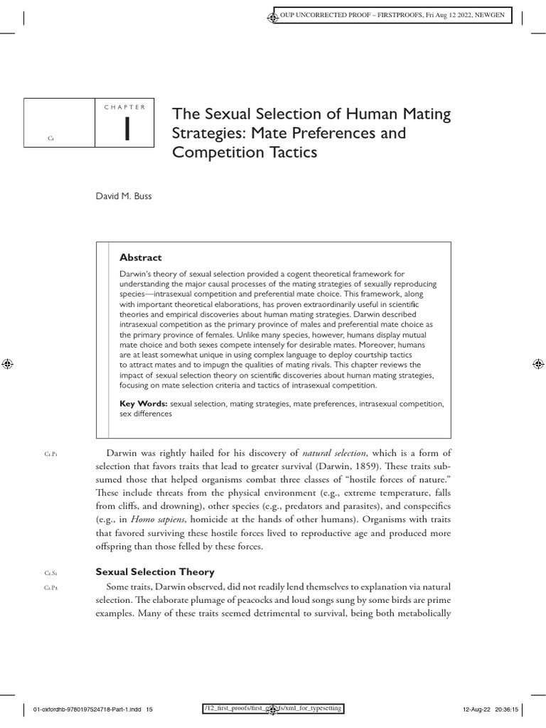 Human Mating Strategies Explained | PDF | Sexual Selection | Natural ...