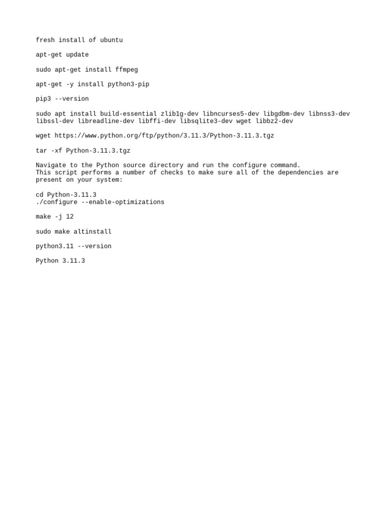 Install Python 3.11 on Ubuntu | PDF