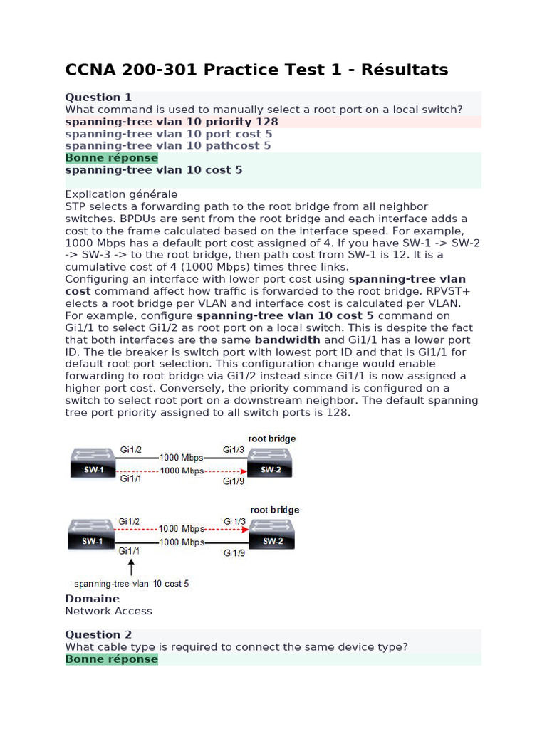 CCNA 200-301 Practice Test Questions | PDF | Computer Network | Ip Address
