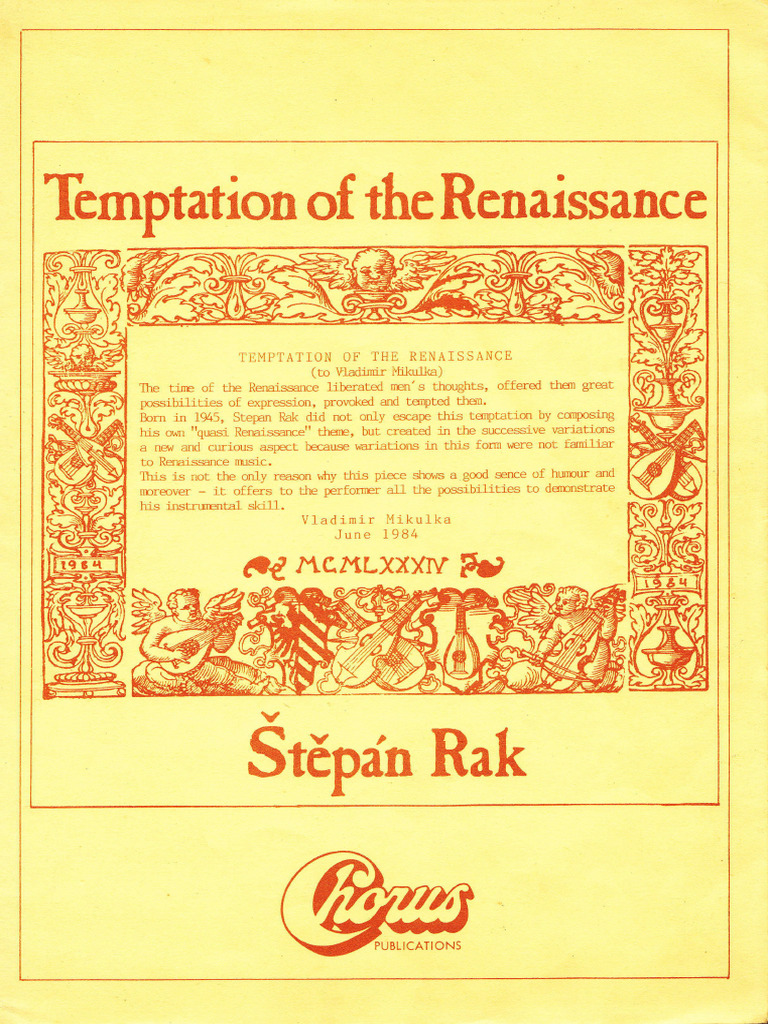 Temptation of The Renaissance by Stepan Rak | PDF