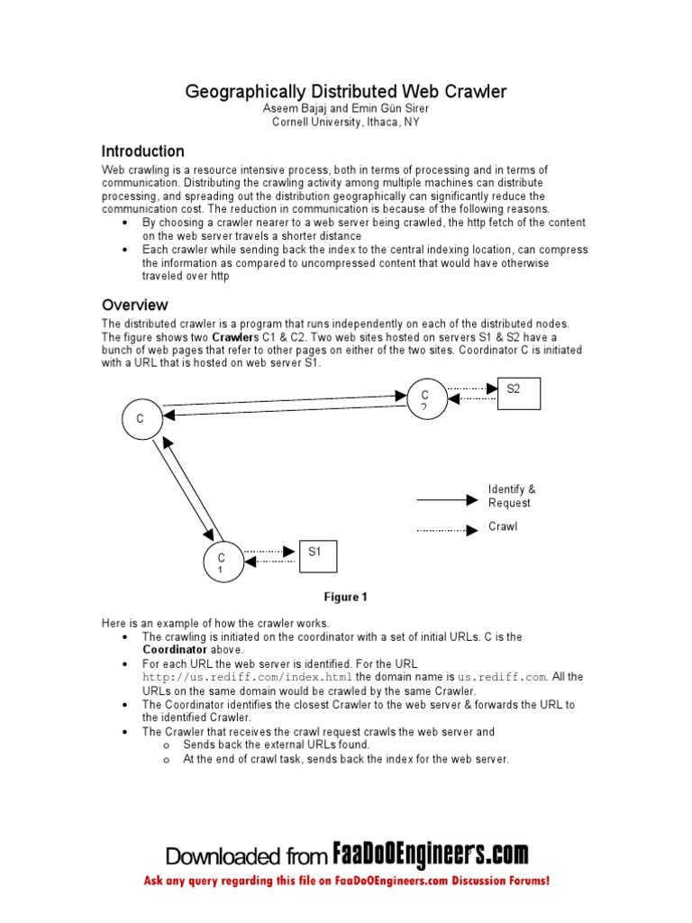 Geographically Distributed Web Crawler System | PDF | Web Server ...