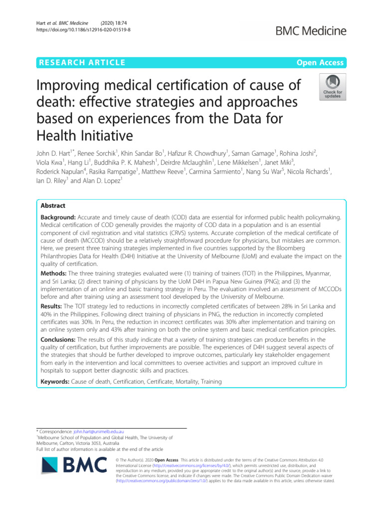 Enhancing MCCOD Accuracy: Best Practices | PDF | Hospital | Physician