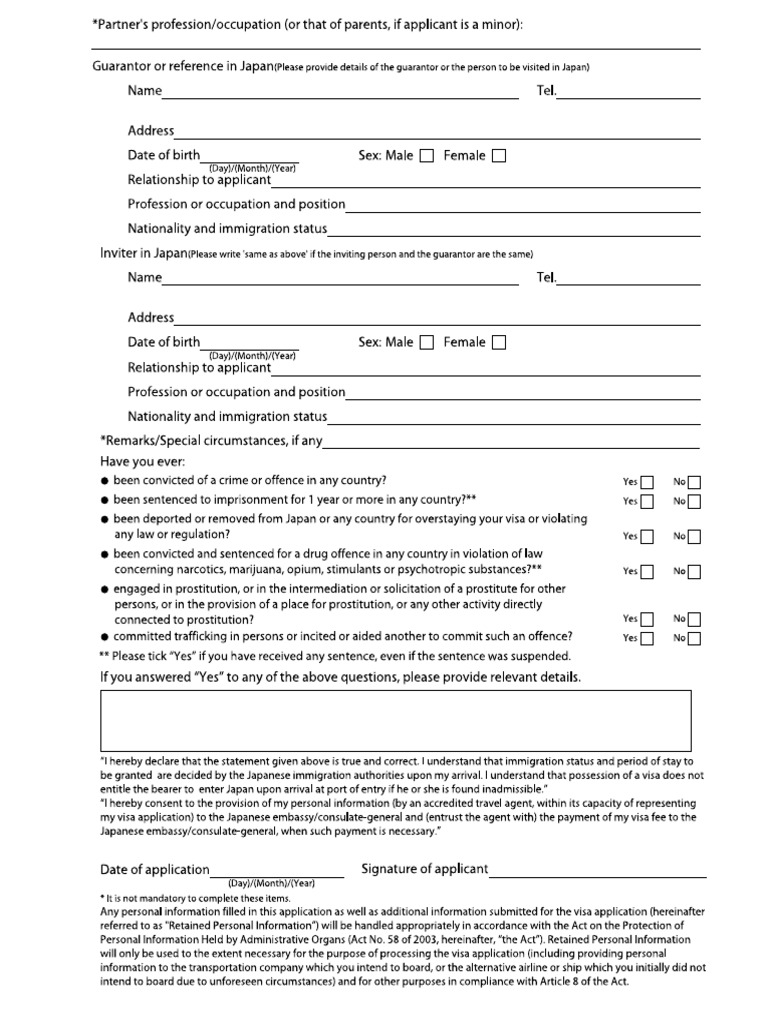 3.form Apply Visa - TTD | PDF