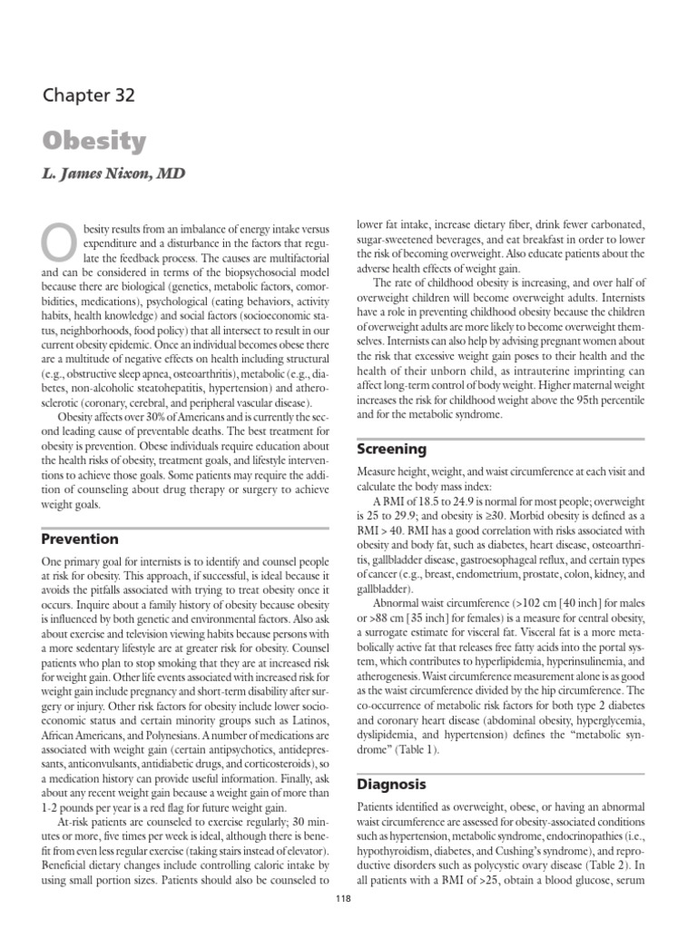 Understanding Obesity: Causes and Prevention | PDF | Obesity ...