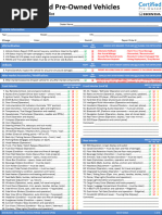 Pre-Delivery Inspection Checklist - New Car | PDF | Technology ...