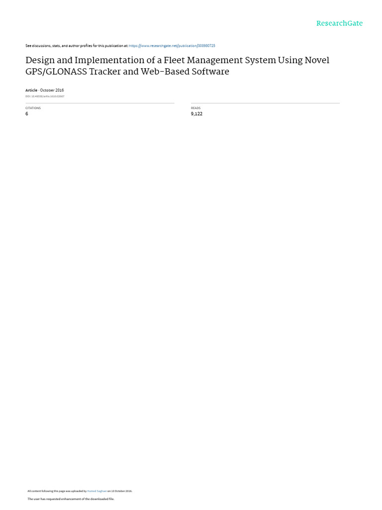 Fleet Management System with GPS/GLONASS | PDF | Transport | Computer ...