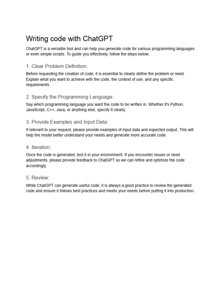 Writing Code With ChatGPT | PDF