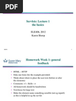 S LT LT 1 Servlets: Lecture 1 The Basics: ELE406, 2012, Karen Shoop
