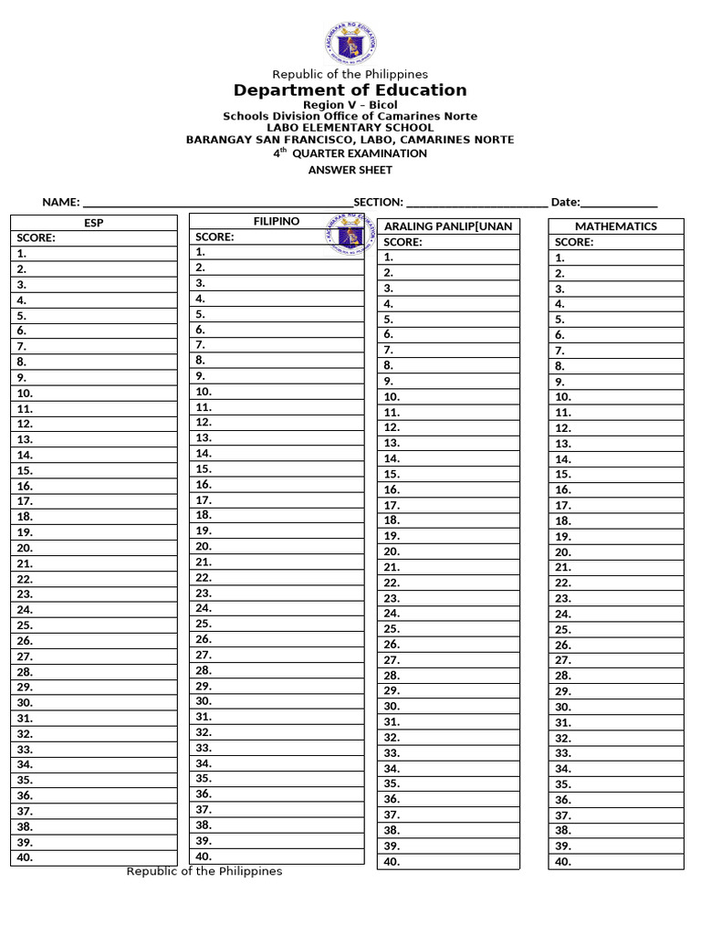 Answer Sheet New 2024-2025 | PDF | Chess Openings | Chess