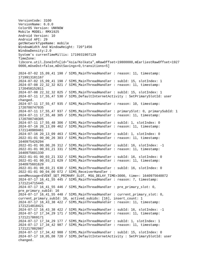 Mobile Network Activity Log Data | PDF | Geography | Embedded Linux ...