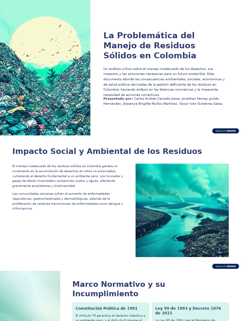 Manejo de Residuos Sólidos en Colombia | PDF | Residuos | Protección ...