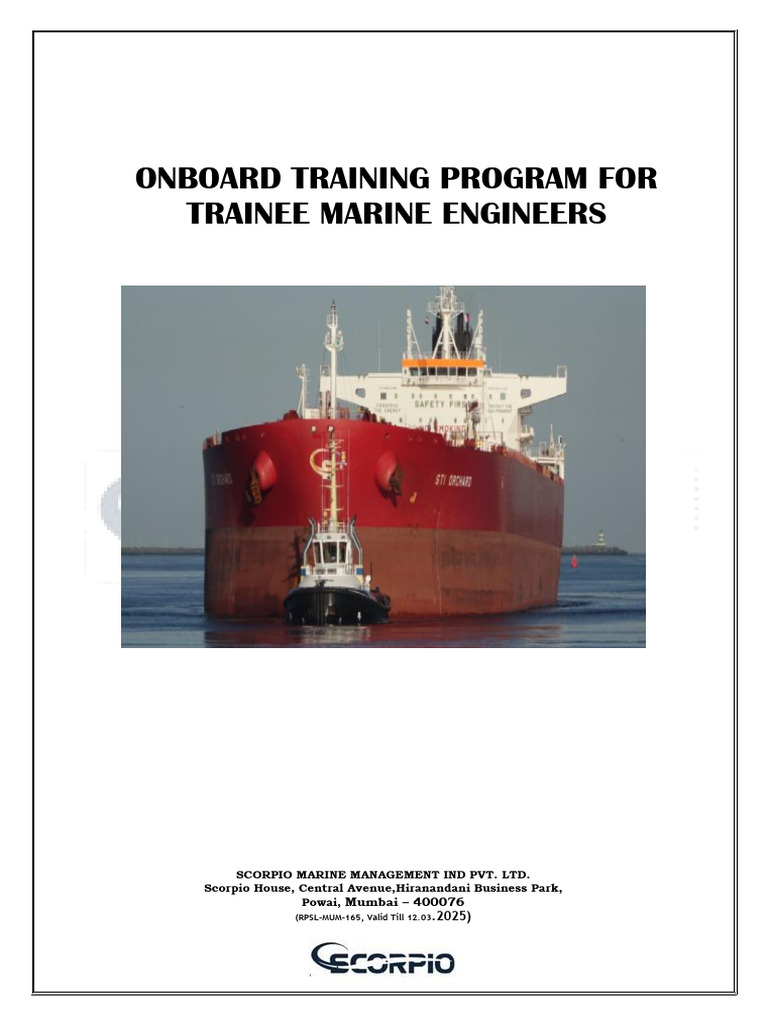 Onboard Training for Marine Engineers | PDF | Pump | Fires