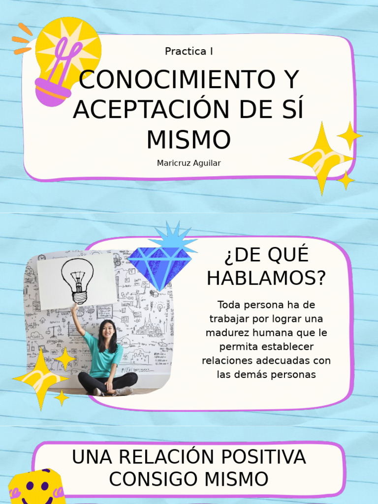Conocimiento y Aceptación de Sí Mismo | PDF | Conocimiento | Sicología
