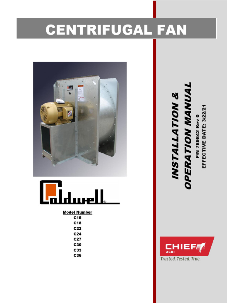 Centrifugal Fan Installation Manual | PDF | Safety | Relay