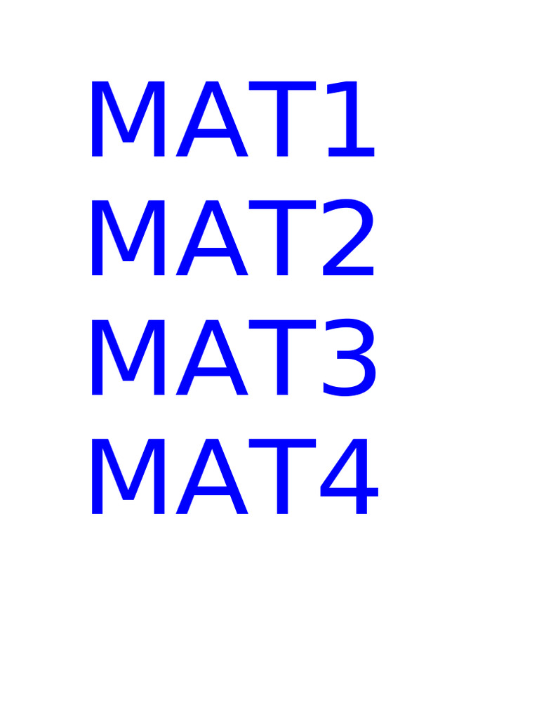 Mat1 Mat2 Mat3 Mat4 | PDF