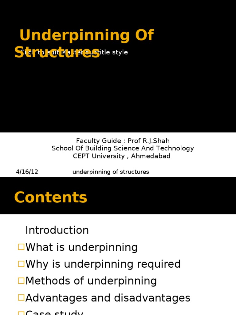 Everything You Need to Know About Underpinning Structures | PDF | Deep ...