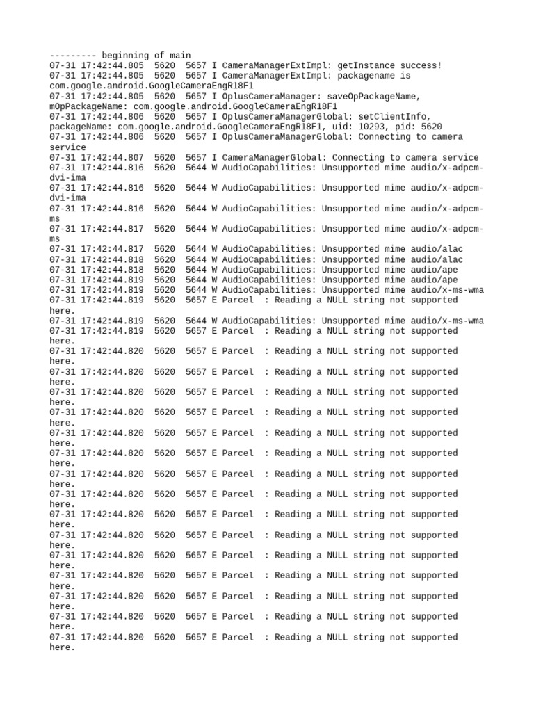 Camera Manager Logs for Google Camera | PDF | Computer Architecture ...