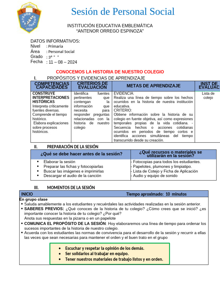 Historia del Colegio Antenor Orrego | PDF | Aprendizaje