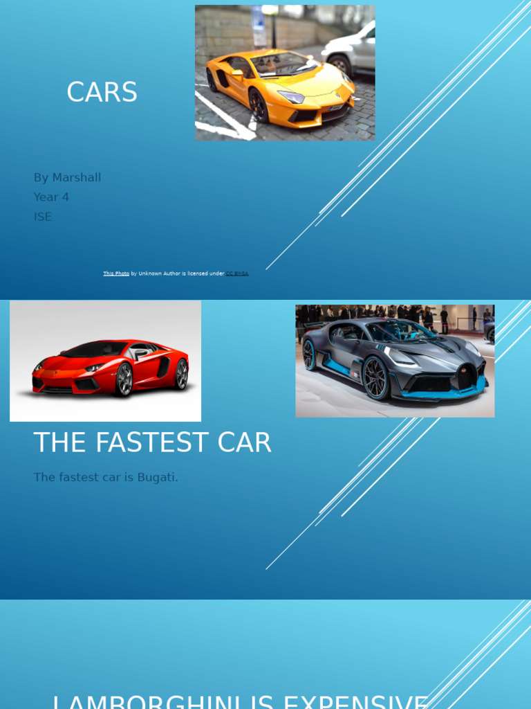 Fastest Cars: Bugatti & Lamborghini | PDF