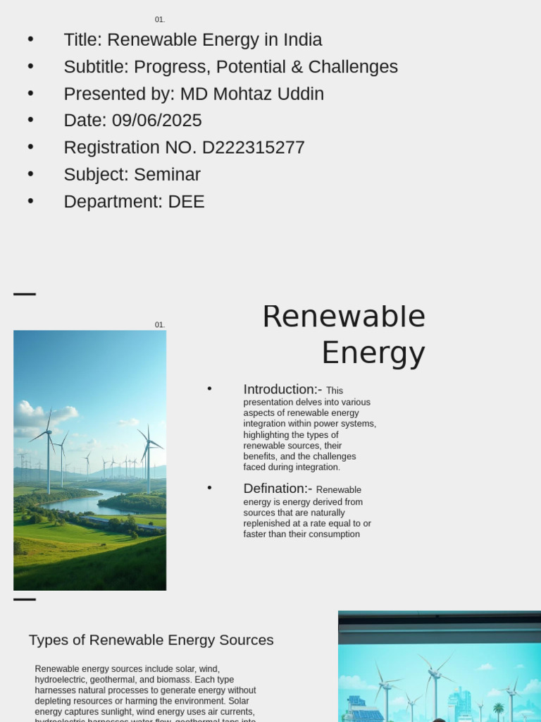 Renewable Energy Overview in India | PDF | Renewable Energy | Solar Power
