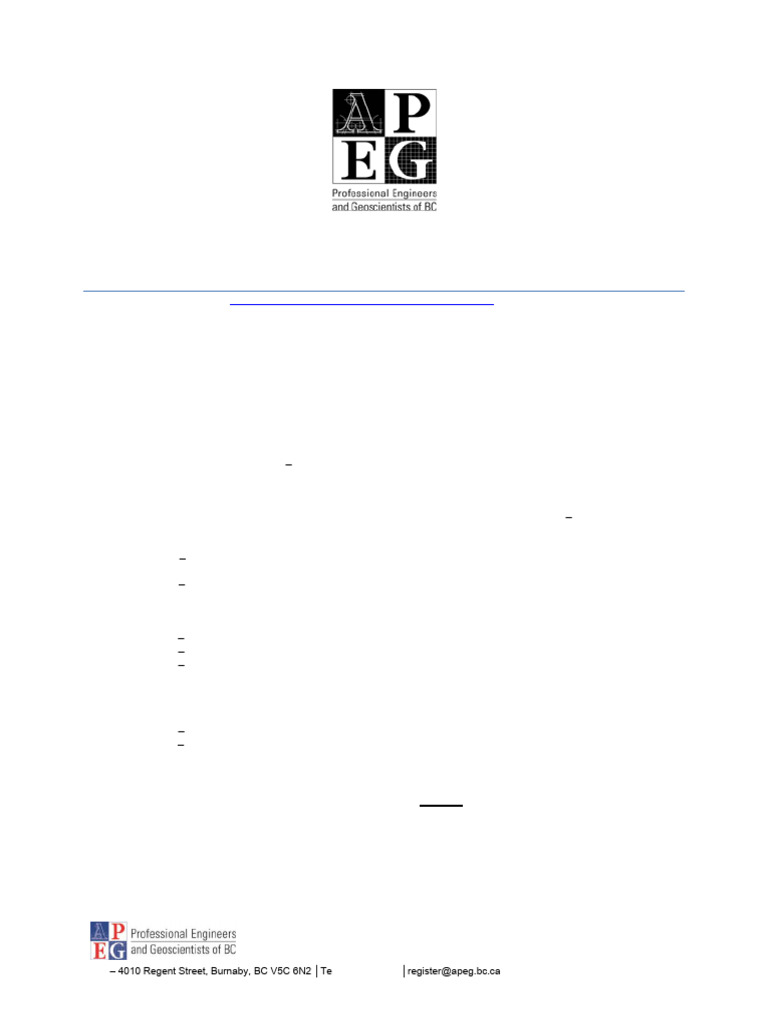 APEGBC Work Experience Template Geo 2015 | PDF | Earth Sciences