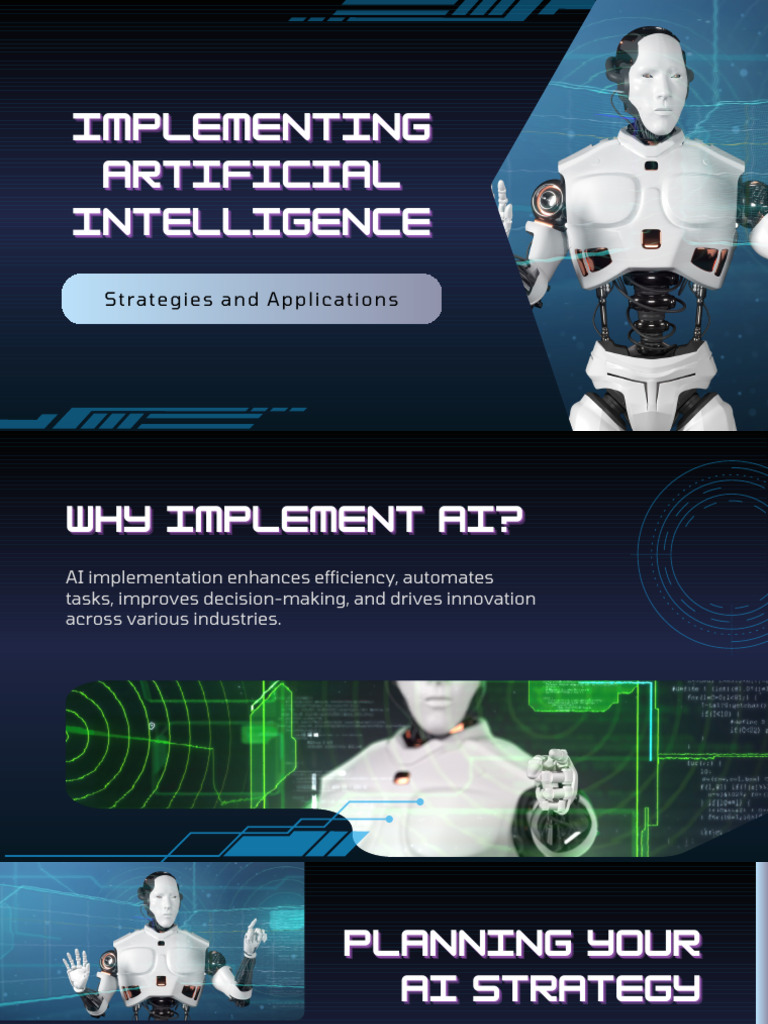 Blue and Black Modern Futuristic AI Technology Presentation | PDF