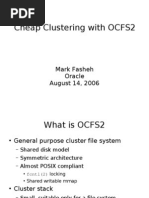 Cheap Clustering Ocfs2