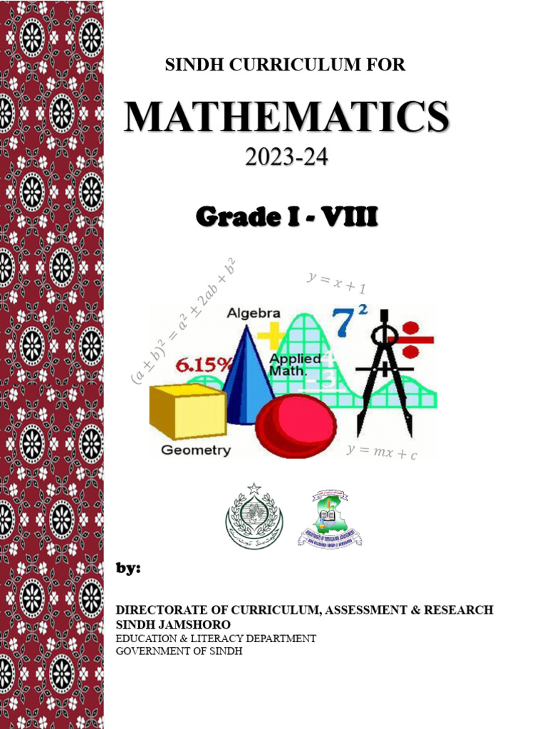 Sindh Mathematics Curriculum 2023-24 | PDF | Numbers | Algebra