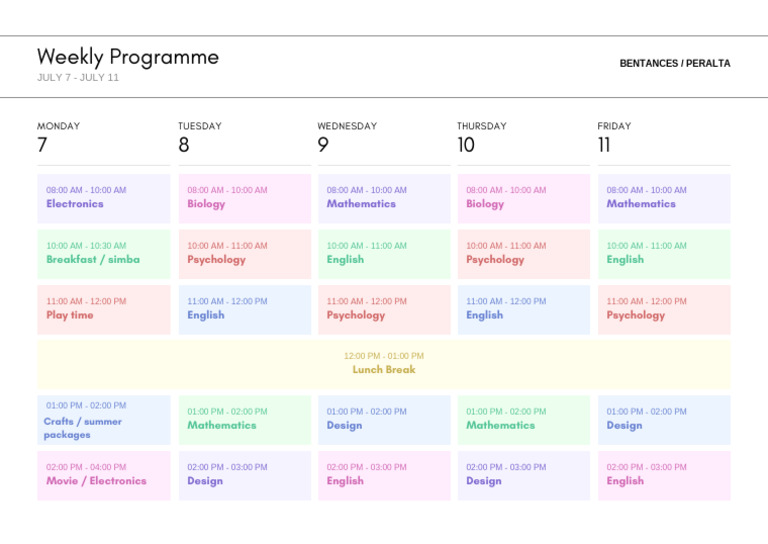 Schedule | PDF