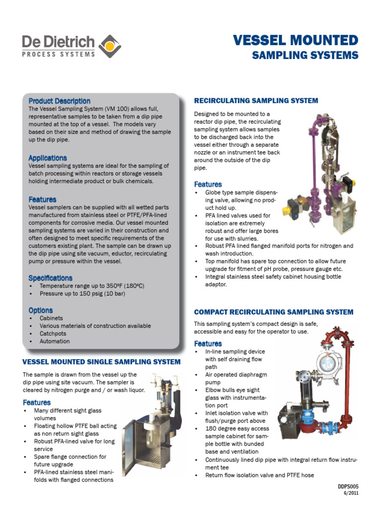 Vessel Sampling System Overview | PDF | Pipe (Fluid Conveyance) | Valve