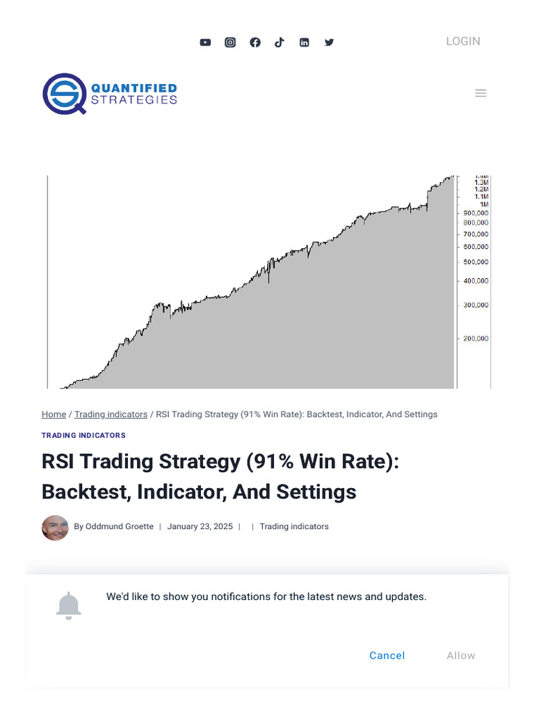 RSI Trading Strategy: 91% Win Rate | PDF | Financial Markets ...