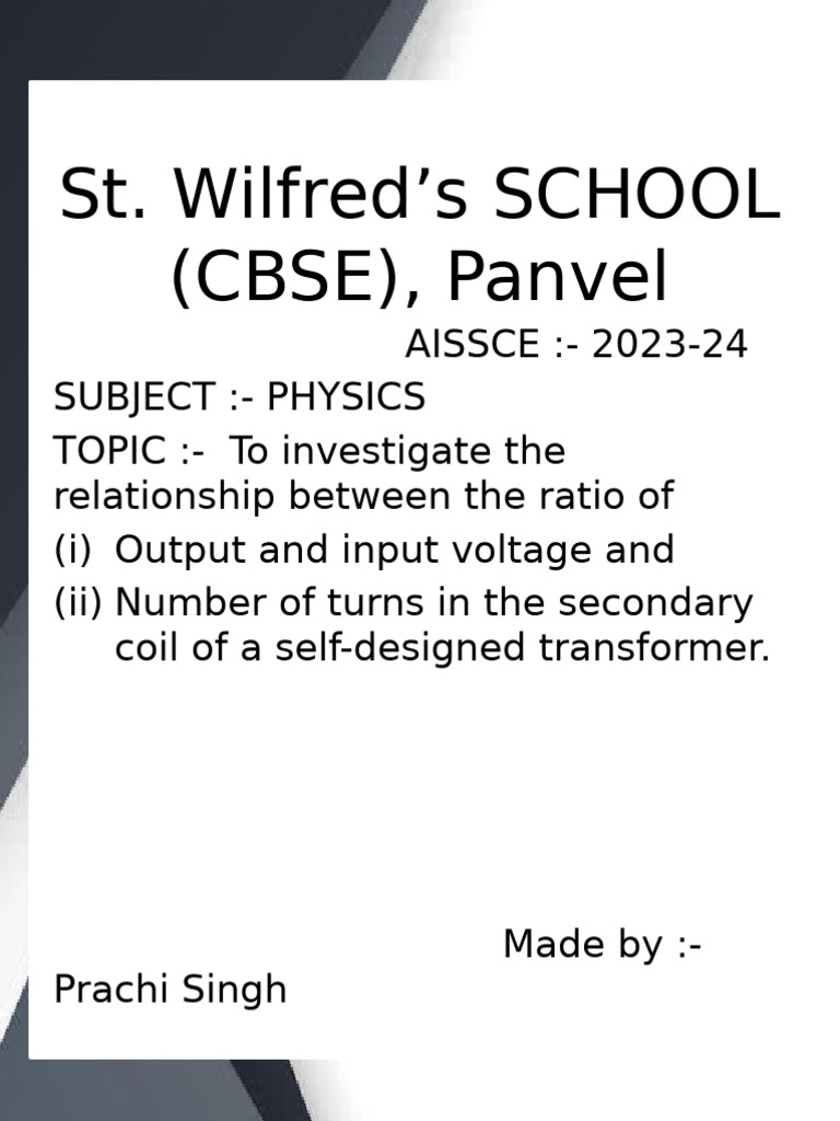 Transformer Voltage Ratio Investigation | PDF | Transformer ...