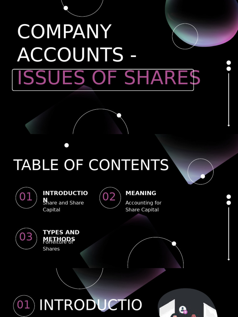 Company Accounts - Issues of Shares Presentation | PDF | Stocks ...