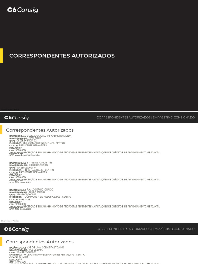Correspondentes No Pais | PDF | Crédito consignado | Investment Banking