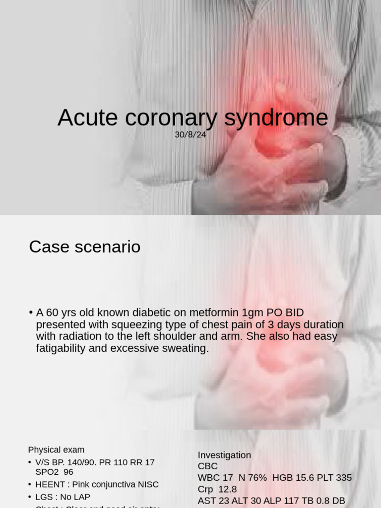 Acute Coronary Syndrome Overview | PDF | Myocardial Infarction ...