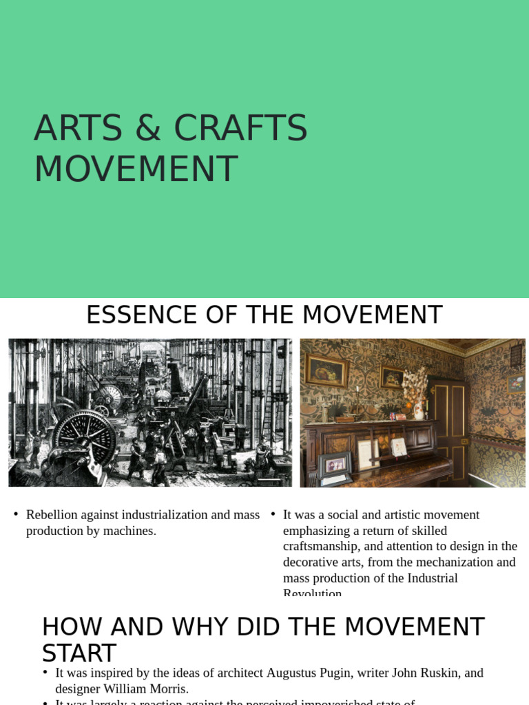 Overview of the Arts and Crafts Movement | PDF | Art Nouveau | Arts And ...