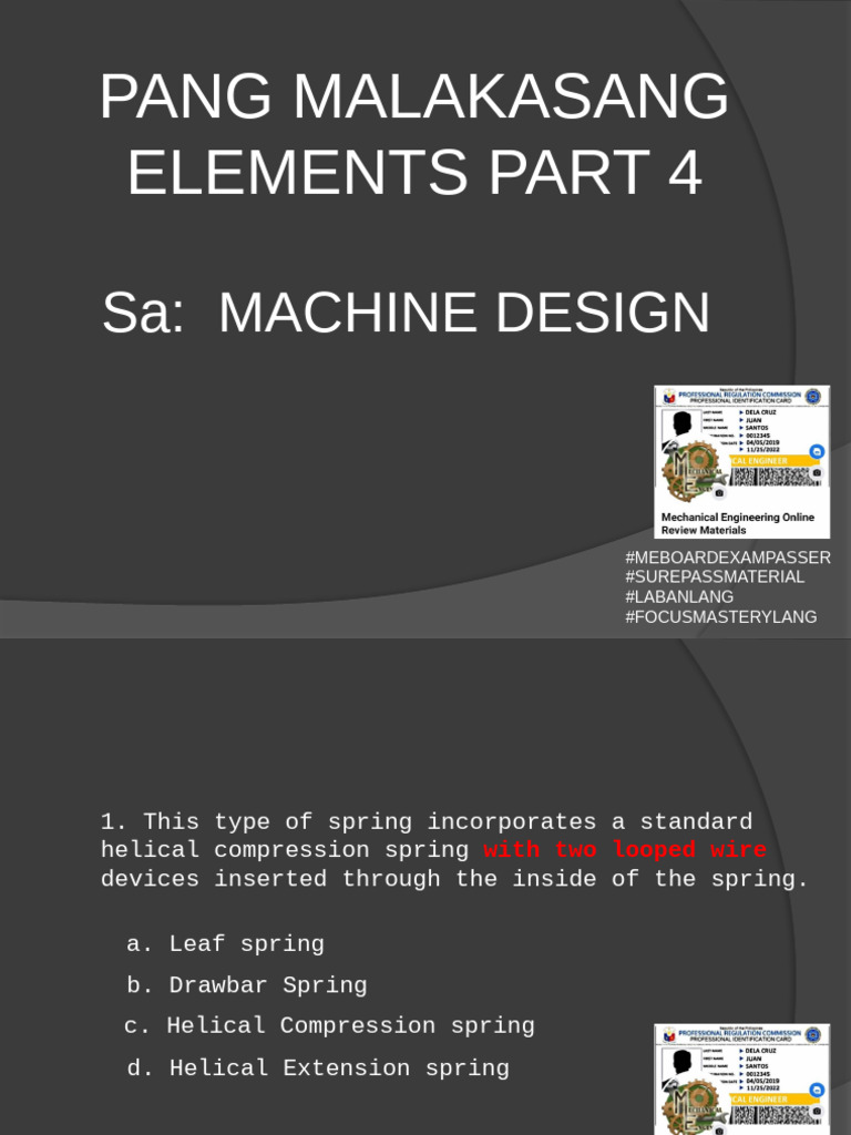 PANGMALAKASANG MD Elements - PART 4 - FEB2025 | PDF | Young's Modulus ...