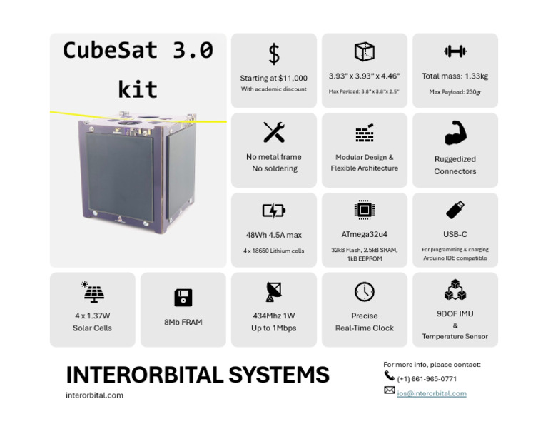 CubeSat 3.0 Modular Design Kit | PDF