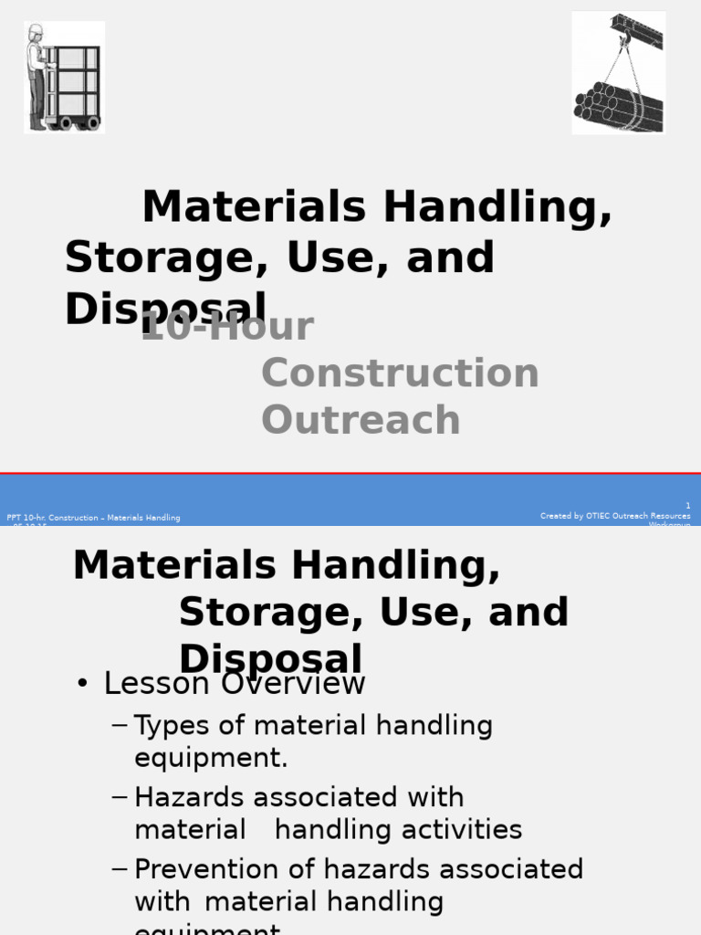 Material Handling Safety Guidelines | PDF | Forklift | Occupational ...
