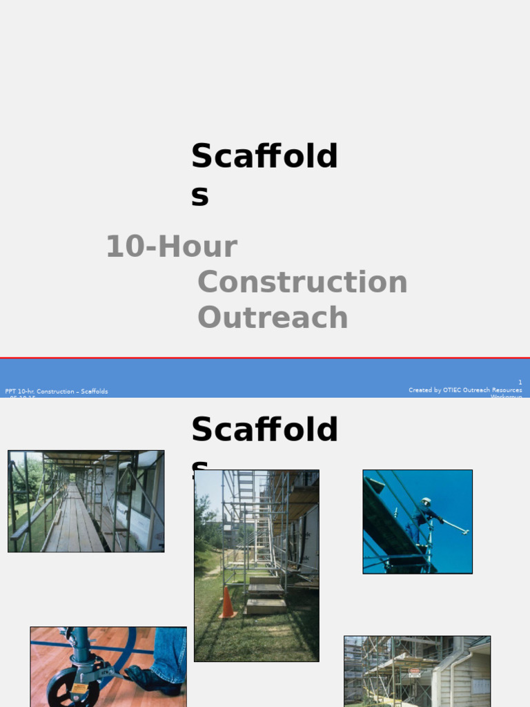 Types of Scaffolds and Safety Tips | PDF | Occupational Safety And ...