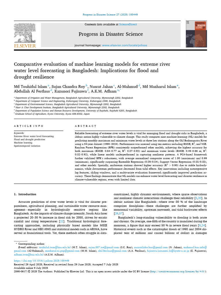 Machine Learning for River Level Forecasting | PDF | Flood | Machine ...