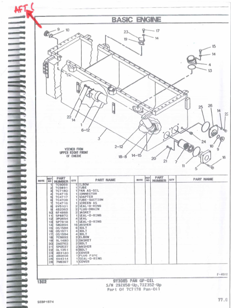 Main Engine Parts Drawing | PDF