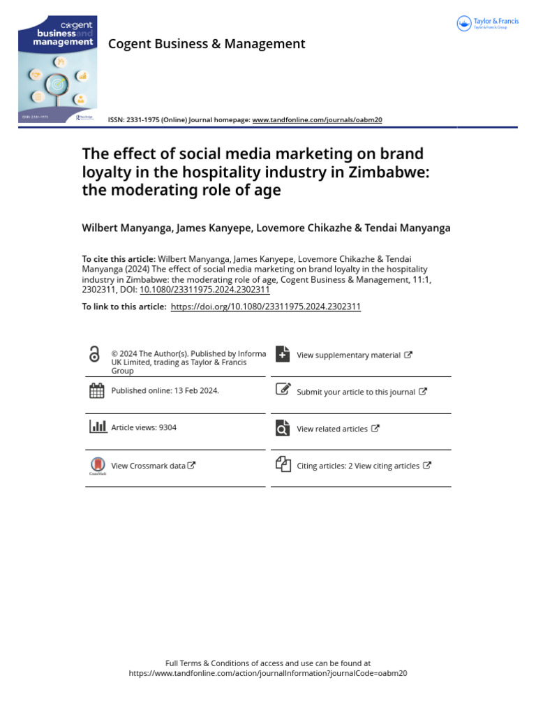 The Effect of Social Media Marketing On Brand Loyalty in The ...