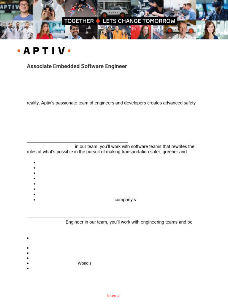 Aptiv Associate Embedded Software Engineer | PDF | Embedded System ...