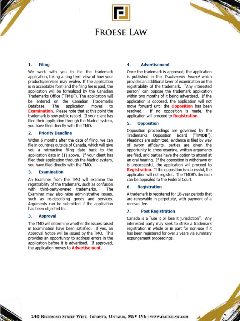 Photo inspiration: Canadian Trademark Registration Overview Pdf Trademark Photo Inspiration