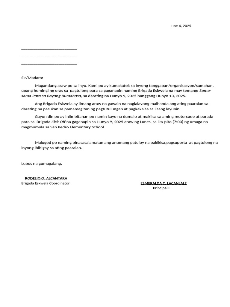 Invitation Letter | PDF