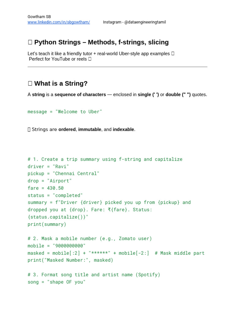 Python String Methods Explained | PDF | Software Engineering | Computing