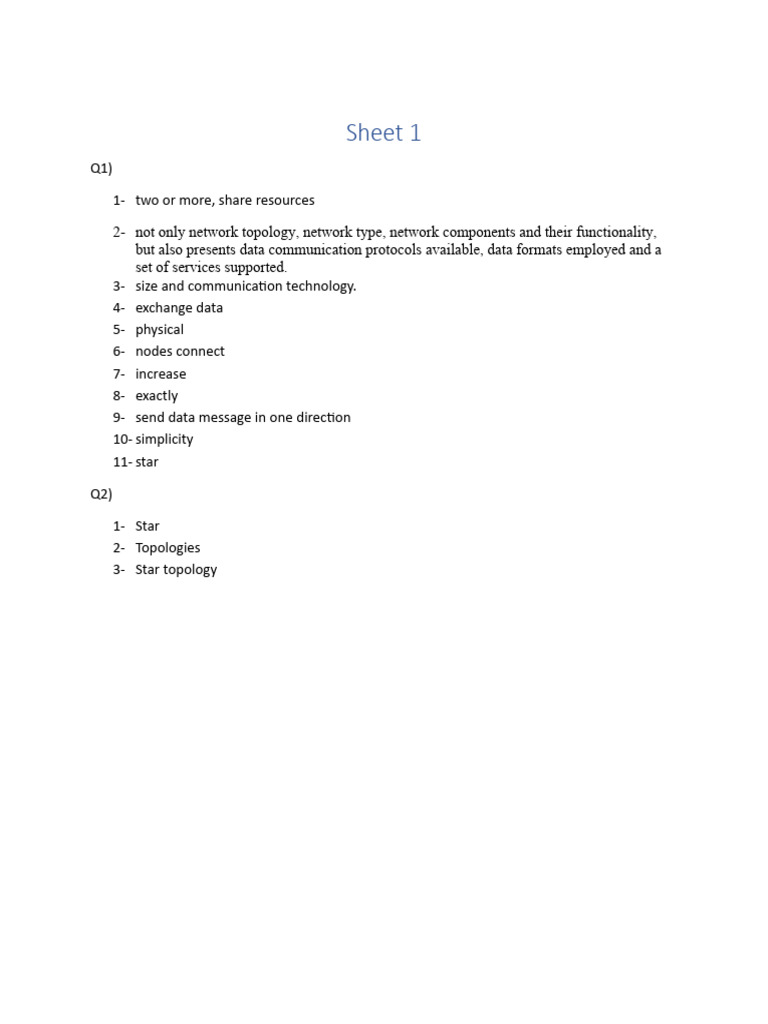 Sheet 1 | PDF