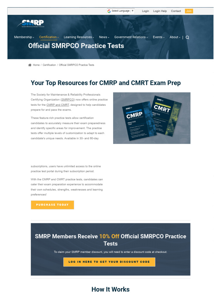 SMRP CMRP & CMRT Practice Tests Guide | PDF | Computing