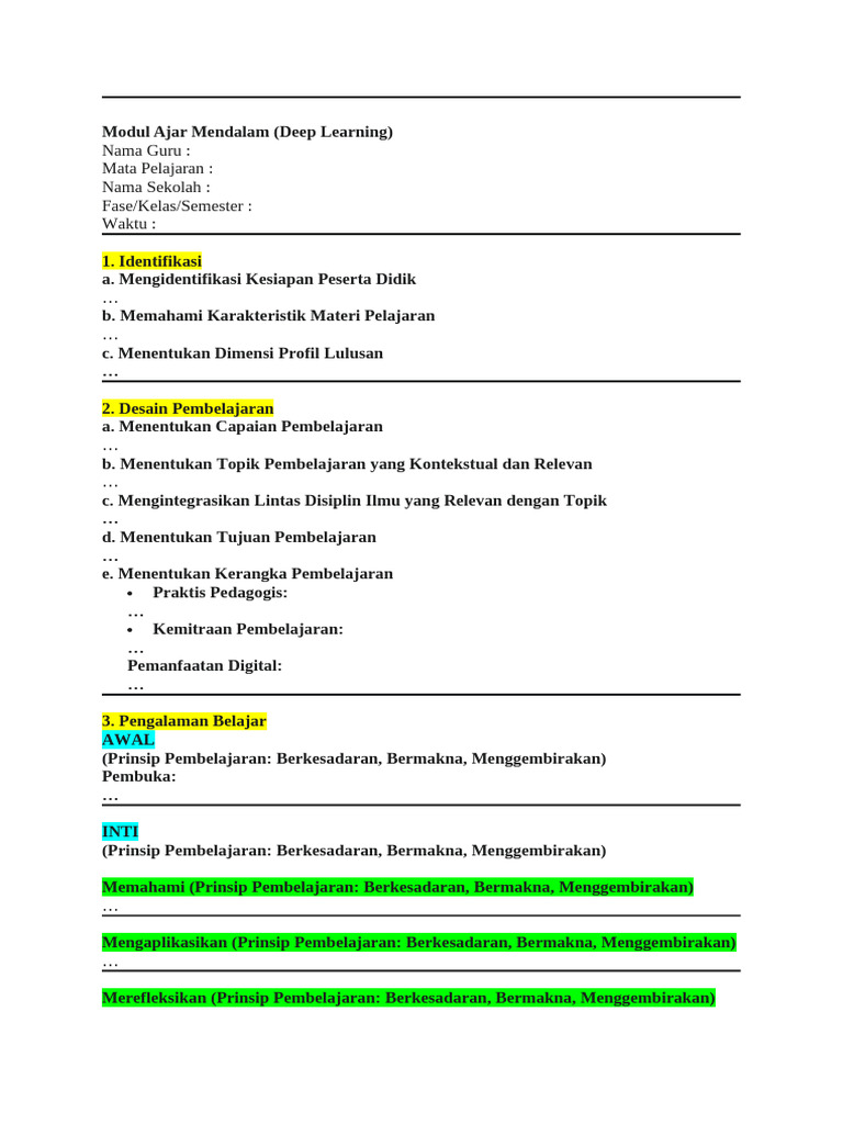 Modul Ajar Deep Learning 2025 | PDF